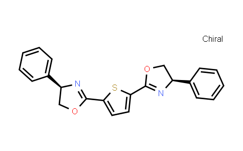 420783-04-6 | Oxazole, 2,2′-(2,5-thiophenediyl)bis[4,5-dihydro-4-phenyl-, (4R,4′R)-