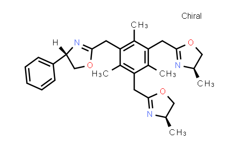 774577-28-5 | Oxazole, 2,2′-[[5-[[(4S)-4,5-dihydro-4-phenyl-2-oxazolyl]methyl]-2,4,6-trimethyl-1,3-phenylene]bis(methylene)]bis[4,5-dihydro-4-methyl-, (4R,4′R)-