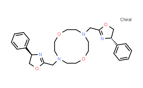 MC835586 | 562841-53-6 | rel-4-[[(4R)-4,5-Dihydro-4-phenyl-2-oxazolyl]methyl]-10-[[(4S)-4,5-dihydro-4-phenyl-2-oxazolyl]methyl]-1,7-dioxa-4,10-diazacyclododecane