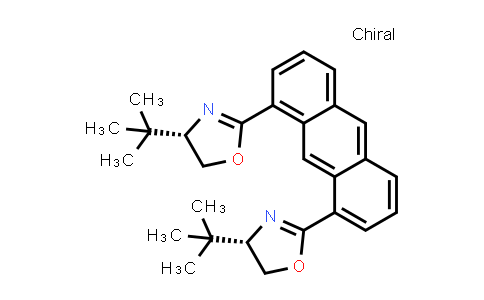 DY835625 | 873843-22-2 | (4S,4′S)-2,2′-(1,8-Anthracenediyl)bis[4-(1,1-dimethylethyl)-4,5-dihydrooxazole]