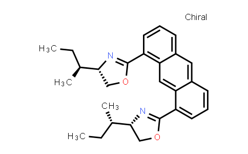 873843-21-1 | (4S,4′S)-2,2′-(1,8-Anthracenediyl)bis[4,5-dihydro-4-[(1S)-1-methylpropyl]oxazole]