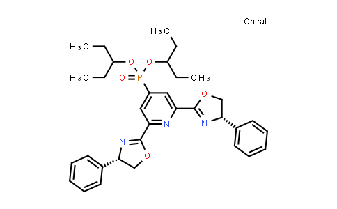 2412796-50-8 | 二(戊-3-基)(2,6-双((S)-4-苯基-4,5-二氢噁唑-2-基)吡啶-4-基)膦酸酯