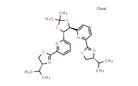 197918-39-1 | Pyridine, 2,2′-[(4S,5S)-2,2-dimethyl-1,3-dioxolane-4,5-diyl]bis[6-[(4R)-4,5-dihydro-4-(1-methylethyl)-2-oxazolyl]-