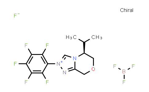 1431323-18-0 | (5S)-5,6-Dihydro-5-(1-methylethyl)-2-(2,3,4,5,6-pentafluorophenyl)-8H-1,2,4-triazolo[3,4-c][1,4]oxazinium tetrafluoroborate