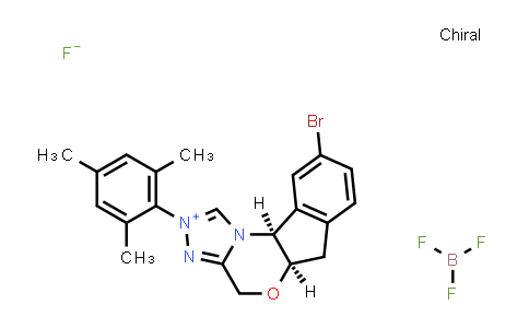 MC836178 | 1644388-09-9 | (5aR,10bS)-9-Bromo-2-mesityl-4,5a,6,10b-tetrahydroindeno[2,1-b][1,2,4]triazolo[4,3-d][1,4]oxazin-2-ium tetrafluoroborate
