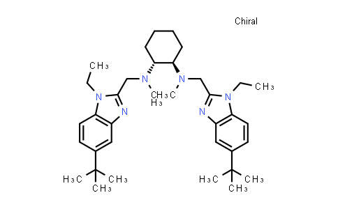 2387903-29-7 | (1R,2R)-N1,N2-Bis((5-(tert-butyl)-1-ethyl-1H-benzo[d]imidazol-2-yl)methyl)-N1,N2-dimethylcyclohexane-1,2-diamine