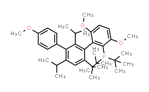 MC836779 | 1668598-15-9 | Di-tert-butyl(2',4',6'-triisopropyl-3,4'',6-trimethoxy-[1,1':3',1''-terphenyl]-2-yl)phosphine