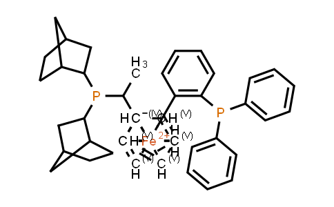 MC837100 | 849925-29-7 | Ferrocene, 1-[(1R)-1-[bis(bicyclo[2.2.1]hept-2-yl)phosphino]ethyl]-2-[2-(diphenylphosphino)phenyl]-, (1S)-