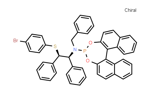 1826898-75-2 | Dinaphtho[2,1-d:1′,2′-f][1,3,2]dioxaphosphepin-4-amine, N-[(1S,2R)-2-[(4-bromophenyl)thio]-1,2-diphenylethyl]-N-(phenylmethyl)-, (11bR)-