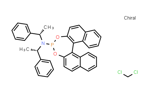 808102-18-3 | N,N-双((S)-1-苯乙基)二萘并[2,1-d:1’,2’-f][1,3,2]二氧杂磷杂环庚烯-4-胺化合物与二氯甲烷(1∶1)