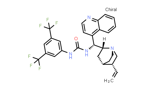 MC837831 | 945985-98-8 | 1-(3,5-bis(trifluoromethyl)phenyl)-3-((1R)-quinolin-4-yl((1S,4S,5R)-5-vinylquinuclidin-2-yl)methyl)urea