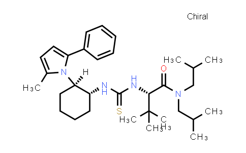 MC837870 | 764650-97-7 | (2S)-3,3-二甲基-2-[[(1R,2R)-2-(2-甲基-5-苯基-1-吡咯基)环己基]硫脲]-N,N-双(2-异丁基)丁酰胺