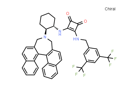 MC837890 | 1323997-09-6 | 3-[[[3,5-Bis(trifluoromethyl)phenyl]methyl]amino]-4-[[(1S,2S)-2-[(11bR)-3,5-dihydro-4H-dinaphth[2,1-c:1',2'-e]azepin-4-yl]cyclohexyl]amino]-3-cyclobutene-1,2-dione