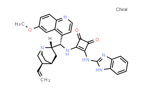 MC837964 | 2565792-36-9 | 3-((1H-Benzo[d]imidazol-2-yl)amino)-4-(((S)-(6-methoxyquinolin-4-yl)((1S,2S,4S,5R)-5-vinylquinuclidin-2-yl)methyl)amino)cyclobut-3-ene-1,2-dione