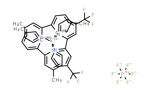 2829282-26-8 | Iridium(1+),[4,4′-bis(trifluoromethyl)-2,2′-bipyridine-κN1,κN1′]bis[5-methyl-2-(4-methyl-2-pyridinyl-κN)phenyl-κC]-,(OC-6-32)-,hexafluorophosphate(1-) (1:1)