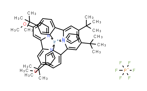 1567403-07-9 | Iridium(1+), bis(acetonitrile)bis[2-[5-(1,1-dimethylethyl)-2-benzoxazolyl-κN3]phenyl-κC]-, (OC-6-13-Λ)-, hexafluorophosphate(1-) (1:1)