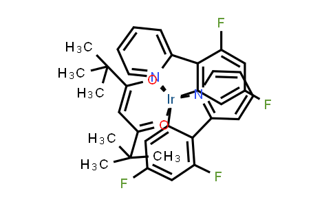 562099-10-9 | Bis[3,5-difluoro-2-(2-pyridinyl-κN)phenyl-κC](2,2,6,6-tetramethyl-3,5-heptanedionato-κO,κO')iridium(III)