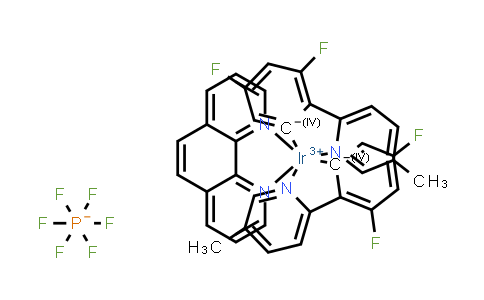 MC838072 | 2828437-75-6 | Iridium(1+), bis[3,5-difluoro-2-(5-methyl-2-pyridinyl-κN)phenyl-κC](1,10-phenanthroline-κN1,κN10)-, (OC-6-13)-, hexafluorophosphate(1-) (1:1)