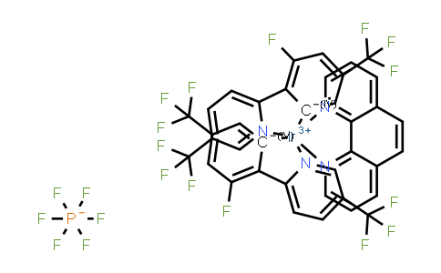 MC838080 | 2828437-79-0 | Iridium(1+), bis[3-fluoro-5-(trifluoromethyl)-2-[5-(trifluoromethyl)-2-pyridinyl-κN]phenyl-κC](1,10-phenanthroline-κN1,κN10)-, (OC-6-13)-, hexafluorophosphate(1-) (1:1)