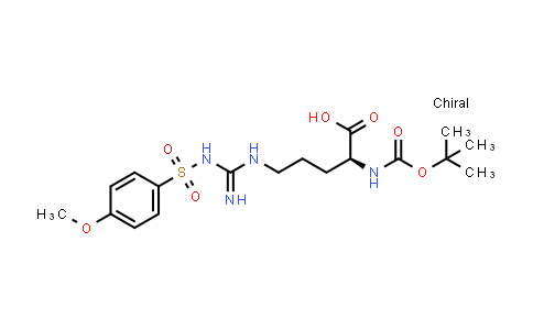 CAS No. 58810-09-6, (S)-5-((amino((4-methoxyphenyl)sulfonamido)methylene)amino)-2-((tert-butoxycarbonyl)amino)pentanoic acid