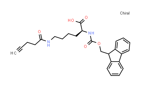 CAS No. 1159531-18-6, N2-(((9H-fluoren-9-yl)methoxy)carbonyl)-N6-(pent-4-ynoyl)-L-lysine