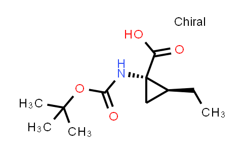 MC839437 | 136378-34-2 | (1S,2S)-1-((Tert-butoxycarbonyl)amino)-2-ethylcyclopropane-1-carboxylic acid