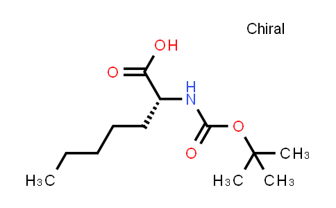 1821837-11-9 | (R)-2-((tert-Butoxycarbonyl)amino)heptanoic acid