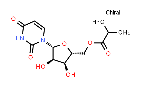 MC839609 | 886538-48-3 | ((2R,3S,4R,5R)-5-(2,4-Dioxo-3,4-dihydropyrimidin-1(2H)-yl)-3,4-dihydroxytetrahydrofuran-2-yl)methyl isobutyrate (Molnupiravir Impurity)