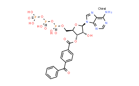 MC839611 | 81790-82-1 | (2R,3S,4R,5R)-5-(6-amino-9H-purin-9-yl)-4-hydroxy-2-(((hydroxy((hydroxy(phosphonooxy)phosphoryl)oxy)phosphoryl)oxy)methyl)tetrahydrofuran-3-yl 4-benzoylbenzoate