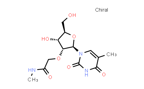 815632-50-9 | 2-(((2R,3R,4R,5R)-4-hydroxy-5-(hydroxymethyl)-2-(5-methyl-2,4-dioxo-3,4-dihydropyrimidin-1(2H)-yl)tetrahydrofuran-3-yl)oxy)-N-methylacetamide