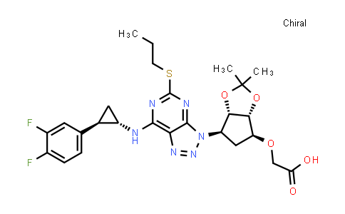 1402150-34-8 | 2-(((3aR,4S,6R,6aS)-6-(7-(((1S,2R)-2-(3,4-Difluorophenyl)cyclopropyl)amino)-5-(propylthio)-3H-[1,2,3]triazolo[4,5-d]pyrimidin-3-yl)-2,2-dimethyltetrahydro-4H-cyclopenta[d][1,3]dioxol-4-yl)oxy)acetic acid (Ticagrelor Impurity)