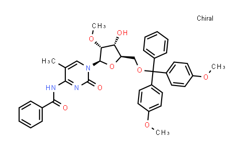 741725-57-5 | N-(1-((2R,3R,4R,5R)-5-((双(4-甲氧基苯基)(苯基)甲氧基)甲基)-4-羟基-3-甲氧基四氢呋喃-2基)-5-甲基-2-氧代-1,2-二氢嘧啶-4基)苯甲酰胺