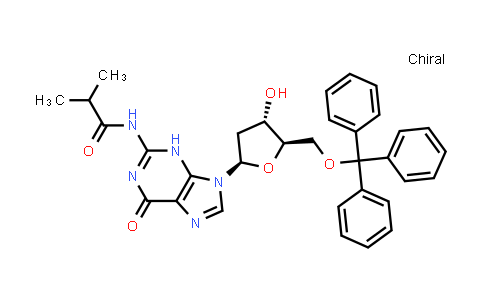 75759-63-6 | N-(9-((2R,4S,5R)-4-Hydroxy-5-((trityloxy)methyl)tetrahydrofuran-2-yl)-6-oxo-6,9-dihydro-3H-purin-2-yl)isobutyramide