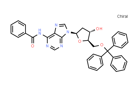 MC839682 | 75759-62-5 | N-(9-((2R,4S,5R)-4-Hydroxy-5-((trityloxy)methyl)tetrahydrofuran-2-yl)-9H-purin-6-yl)benzamide