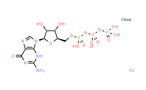 CAS No. 14356-96-8, ((2R,3S,4R,5R)-5-(2-Amino-6-oxo-3,6-dihydro-9H-purin-9-yl)-3,4-dihydroxytetrahydrofuran-2-yl)methyl tetrahydrogen triphosphate, sodium salt