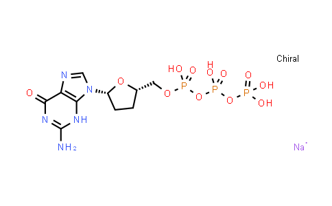 DY839761 | 1135689-76-7 | ((2S,5R)-5-(2-Amino-6-oxo-3,6-dihydro-9H-purin-9-yl)tetrahydrofuran-2-yl)methyl tetrahydrogen triphosphate, sodium salt