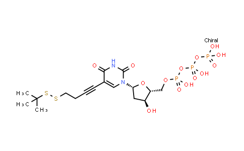 DY839762 | 479091-99-1 | ((2R,3S,5R)-5-(5-(4-(Tert-butyldisulfanyl)but-1-yn-1-yl)-2,4-dioxo-3,4-dihydropyrimidin-1(2H)-yl)-3-hydroxytetrahydrofuran-2-yl)methyl tetrahydrogen triphosphate