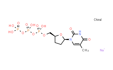 CAS No. 128524-26-5, ((2S,5R)-5-(5-Methyl-2,4-dioxo-3,4-dihydropyrimidin-1(2H)-yl)tetrahydrofuran-2-yl)methyl tetrahydrogen triphosphate, sodium salt