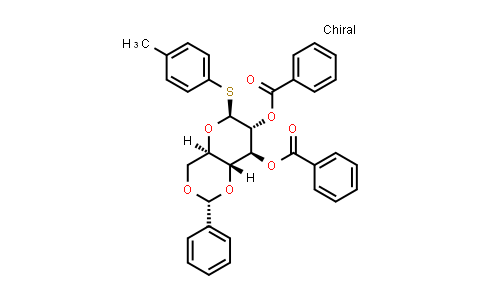 323195-40-0 | (2R,4aR,6S,7R,8S,8aR)-2-phenyl-6-(p-tolylthio)hexahydropyrano[3,2-d][1,3]dioxine-7,8-diyl dibenzoate