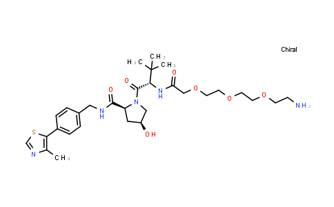 2010159-59-6 | (2S,4S)-1-((S)-14-Amino-2-(tert-butyl)-4-oxo-6,9,12-trioxa-3-azatetradecanoyl)-4-hydroxy-N-(4-(4-methylthiazol-5-yl)benzyl)pyrrolidine-2-carboxamide