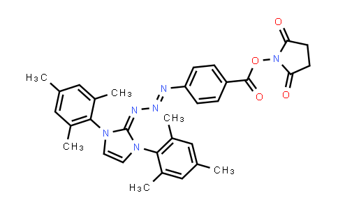 2082771-52-4 | 2,5-二氧代吡咯烷-1-基(E)-4-((1,3-二甲苯基-1,3-二氢-2H-咪唑-2-亚基)三嗪-1-en-1-基)苯甲酸酯
