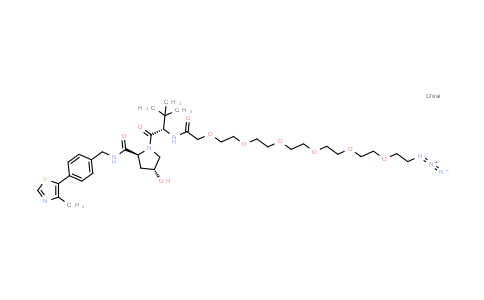 2086298-71-5 | (2S,4R)-1-((S)-23-叠氮基-2-(叔丁基)-4-氧代-6,9,12,15,18,21-六氧基-3-氮杂三羰基)-4-羟基-N-(4-(4-甲基噻唑-5-基)苄基)吡咯烷-2-甲酰胺