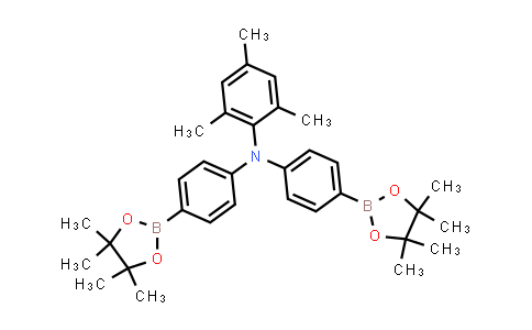CAS No. 1282616-14-1, 2,4,6-三甲基-N,N-双(4-(4,4,5,5-四甲基-1,3,2-二氧杂硼烷-2-基)苯基)苯胺
