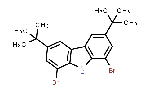 CAS No. 625385-37-7, 1,8-Dibromo-3,6-di-tert-butyl-9H-carbazole