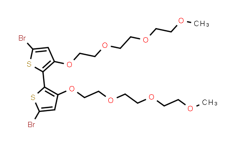 CAS No. 1974310-58-1, 5,5′-二溴-3,3′-双[2-[2-(2-甲氧基乙氧基)乙氧基]乙氧基]-2,2′-二噻吩