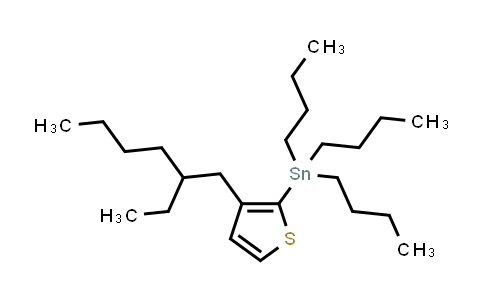 CAS No. 1235512-21-6, Tributyl(3-(2-ethylhexyl)thiophen-2-yl)stannane