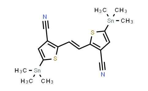 CAS No. 2130979-32-5, 2,2′-(1E)-1,2-亚乙烯基双[5-(三甲基甲锡烷基)-3-噻吩腈]