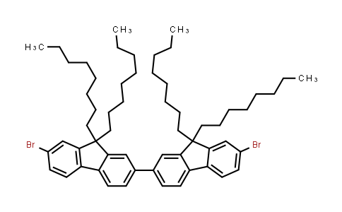 CAS No. 428865-53-6, 7,7′-Dibromo-9,9,9′,9′-tetraoctyl-2,2′-bi-9H-fluorene