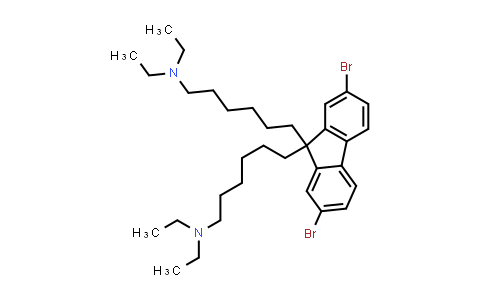 CAS No. 1305335-05-0, 2,7-Dibromo-N,N,N′,N′-tetraethyl-9H-fluorene-9,9-dihexanamine