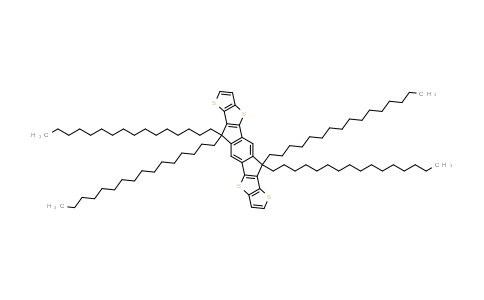 CAS No. 1591660-39-7, Dithieno[2,3-d:2′,3′-d′]-s-indaceno[1,2-b:5,6-b′]dithiophene, 6,6,12,12-tetrahexadecyl-6,12-dihydro-